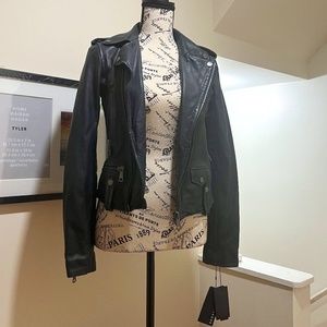 Bagatelle NYC  Black Genuine Leather Moto Biker Jacket